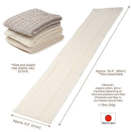 Exfoliating Washcloth [Made in Japan] Shower Back Scrubber, Plant-Based Loofah (3pcs Set)