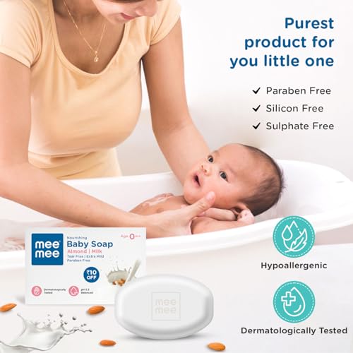 Nourishing Baby Soap with Almond & Milk Extracts 75g (Pack of 3)