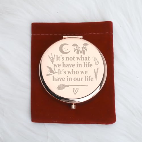 WUSUANED Witch Sister Makeup Mirror Practical Movie Inspired Mirrorr TV Show Fan Gift Magic Witch Gift Witchy Fans Gifts
