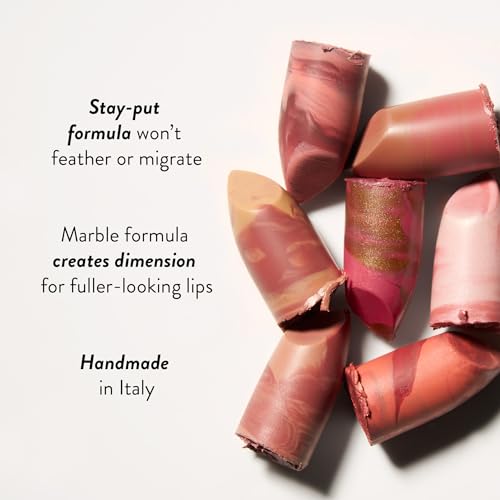 LAURA GELLER NEW YORK Italian Marble Sheer Lipstick, Strawberry Toffee + Modern Classic Invisible Color Locking Lip Liner, Clear