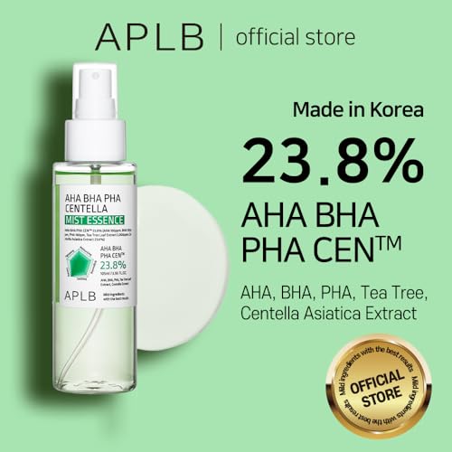APLB AHA BHA PHA Centella Mist Essence | AHA BHA PHA CEN¢â 23.8% 3.55 FL.OZ/Korean Skincare, Exfoliant, Replenishing Moisture, Revitalize for Gentle and Improve Skin Texture