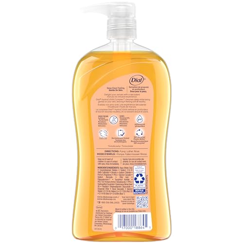 Dial Body Wash,Pamper & Indulge Marula Oil,32 Fl Oz,Hydraclean Complex & Vitamin E,Gentle,Leaves Skin Feeling Nourished,Dermatologist-Tested,No Parabens-& Sulfates,(Pack of 2)