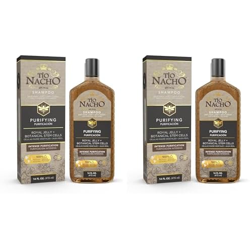 Tio Nacho Shampoo, Purifying with Royal Jelly, Infused with Botanical Stem Cells for Intense Hair and Scalp Purification + Detoxifying Balance, 14 Fluid Ounces (Pack of 2)
