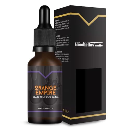 The Goodfellas' smile Empire Orange Beard Care Oil 1?oz ? Zesty Citrus Scent ? Deep Moisture & Shine Enhancer ? Softens, Protects & Tames Frizz ? Lightweight Beard Conditioner Made in Italy