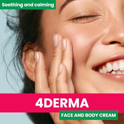 EUSPHERA - 4DERMA - Soothing Cream for Eczema with Hemp Extract - Natural Itch Relief Cream for Psoriasis, Eczema, Dry Skin, Dermatitis 1.7 Oz