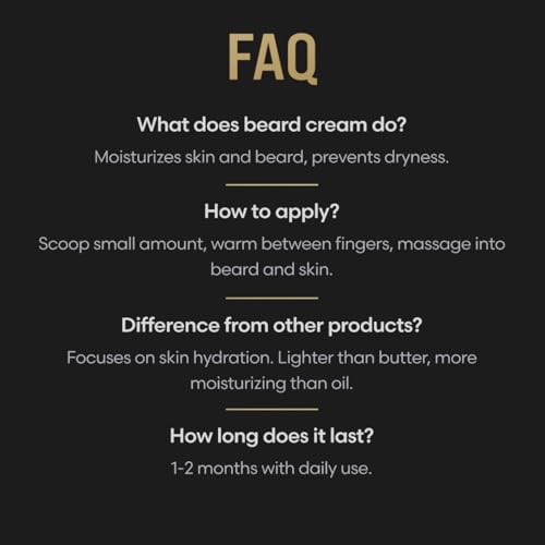 Beard Cream for Men by Beard Struggle -Viking Storm Beard Butter, Moisturizer & Softener for Men - Itch Relief, Hydration with Avocado & Jojoba Oils - Beard, Mustache & Corase Growth Cream, 50g
