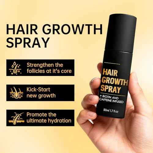 Halo Grow Hair Growth Spray, Hair Thickening Spray for Fine Hair, Volumizing & Moisturizing Treatment with Natural Ingredients, For Men & Women, 1.7 Fl Oz