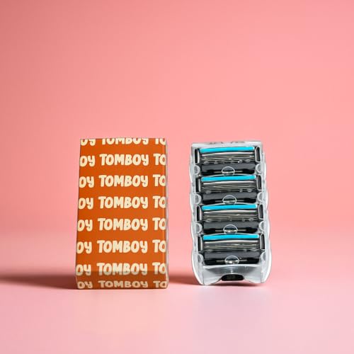 Tomboy 5-Blade Razor Refills, 4-Pack, Women's Precision Shave Cartridges with Moisture Strip