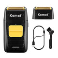 KEMEI Foil Shaver Double Electric Shaver for Men, Professional Electric Razors Head Shaver for Bald Men, Barber Supplies Cordless Rechargeable