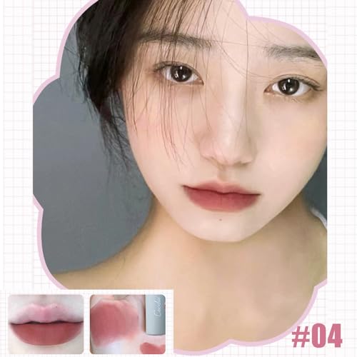 4PCS Bear Matte Velvet Lipstick, Waterproof Long Lasting Lip Gloss Lip Stain, Non Stick Cup Easy Coloring Liquid Lipstick,Moisturizing Velvet Face Lip Mud