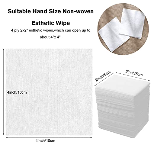 300 Pieces Disposable Esthetic Wipe Non-woven Facial Cleansing Soft Salon and Spa Essentials,Lint-free for Makeup Remove,2"x 2"