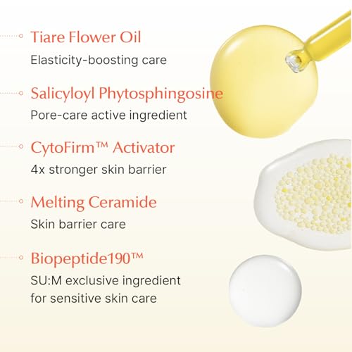 SU:M Secret Pore Ceramide Bubble Spray Serum (2 fl oz) - Korean Skincare Hydrating, Pore-Refining Mist for Skin Barrier Strengthening with Cyto-ferm Activator¢â, Salicyloyl Phytosphingosin