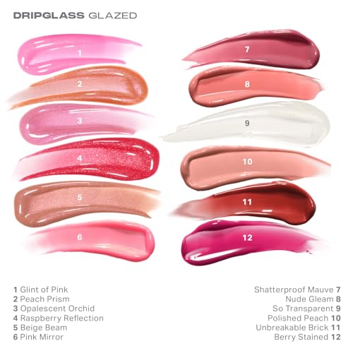 MORPHE Dripglass High Shine Lip Gloss - Semi-Sheer or Full Coverage Lip Color with Glass-Like Shine and Nonsticky Finish - Infused With Squalane & Vitamin E - Pink Mirror (0.13 Fl Oz)