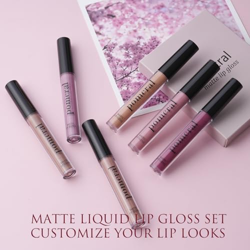 6 Color Matte Lip gloss Sets Velvet Lip Glaze Moisturizing Waterproof Nude Lipgloss Tint Long Lasting Lipgloss Liquid Lipstick Kit