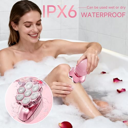Electric Razors for Women Legs, 5-in-1 Electric Shaver for Women & Body Shaver, Waterproof Wet/Dry 7-Blade Women¡¯s Electric Shaver with Womens Facial Hair Shaver for Lady Face Underarms Public