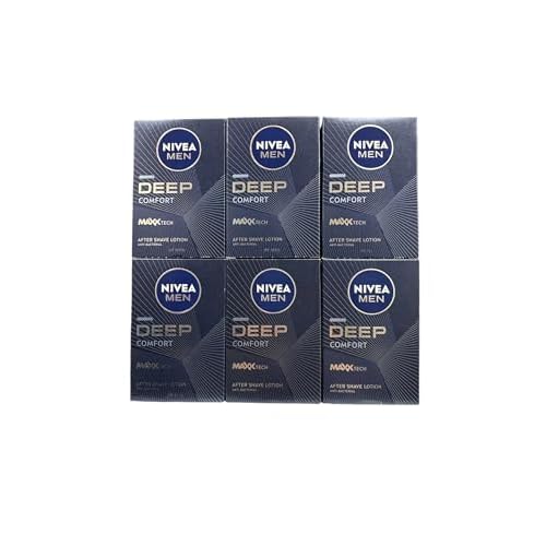 Nivea Men Deep Comforting Post Shave Lotion 3.3 Ounce (100ml) (6 Pack)