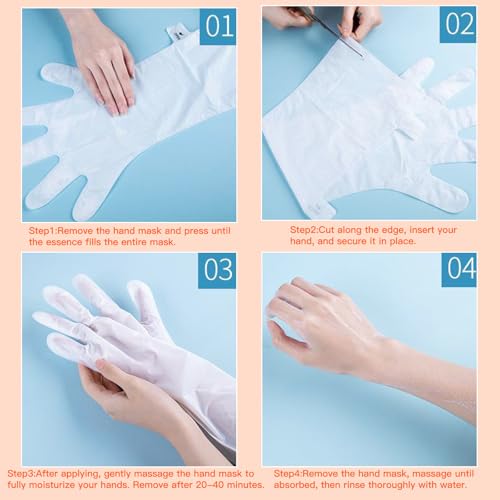 3 Pairs Moisturizing Hand Mask with Avocado and Shea Butter Oil effectively soothes and repairs dry, rough hands. Natural plant-based gloves suitable for both men and women.