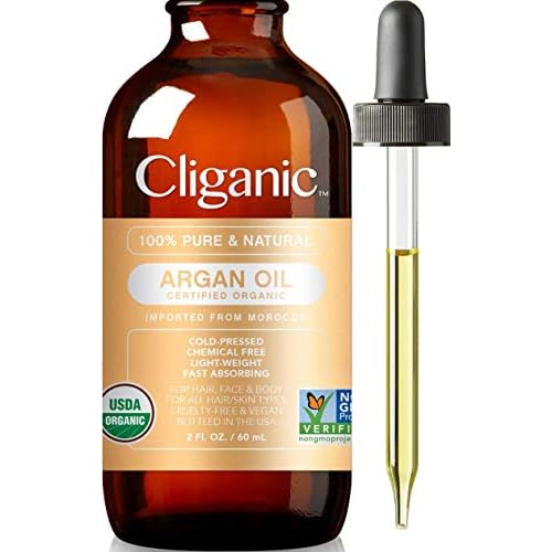 Cliganic Organic Carrier Oils Quad: Castor, Jojoba, Argan & Rosehip