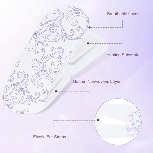 XPCARE 24 Pack Steam Eye Masks for Dry Eyes, Self Heated Steam Warm Eye Mask, Disposable Heated Eye Mask for Dark Circles, Puffy Eyes, Relief Stress Eye Fatigue (Unscented)
