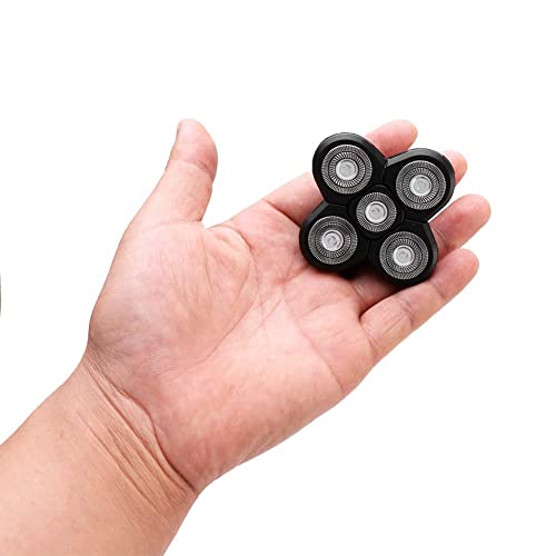 5 Heads Shaver Head, 2pcs Double Ring Floating Electric Shaver Blade Heads Shavers Replacement, Universal Hair Trimmer Shaving Bald Tool, Not Fit for Remington Razors and Skull Rotary Razors