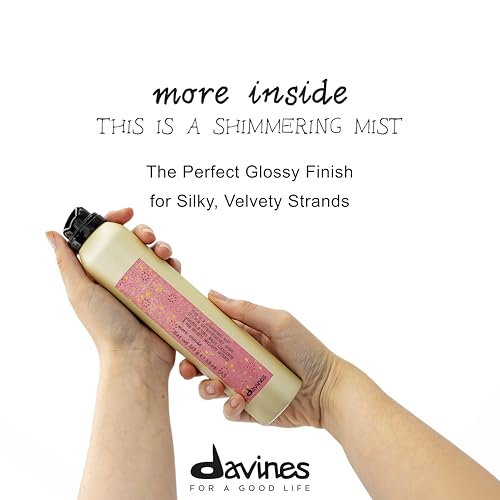 Davines This Is A Shimmering Mist, No Hold Shine & Gloss Spray - Adds Instant Shine & Velvety Feel - Anti-Frizz & Anti-Static Finish, 6.76 Fl Oz