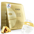 Collagen Face Mask with 24K Gold & Snail Mucin, Extra Eye Care Hydrogel Mask for Age-Defying & Skin Glowing, Overnight Elasticity Repair, 37g x 4 Sheets