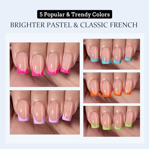 btartboxnails XCOATTIPS French Nails Nail Tips Builder Gel Set