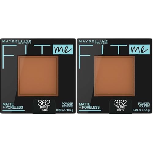 Maybelline Fit Me Matte + Poreless Pressed Face Powder Makeup, Truffle, 1 Count (Pack of 2)