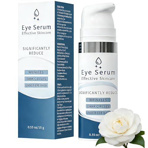 Under Eye Cream for Eye Bags and Wrinkles, 15g Eye Cream Visibly Improves for Dark Circles and Puffiness Tightener Dark Circles for Men & Women Moisturizing Under Eye Cream