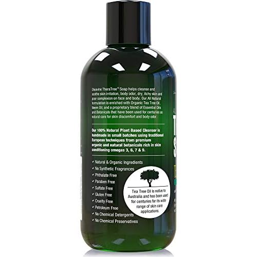 TheraTree Tea Tree Oil Soap with Neem Oil - 12oz - Helps Skin Irritation, Body Odor, & Helps Restore Healthy Complexion for Body and Face TheraTree (Pack of 2)