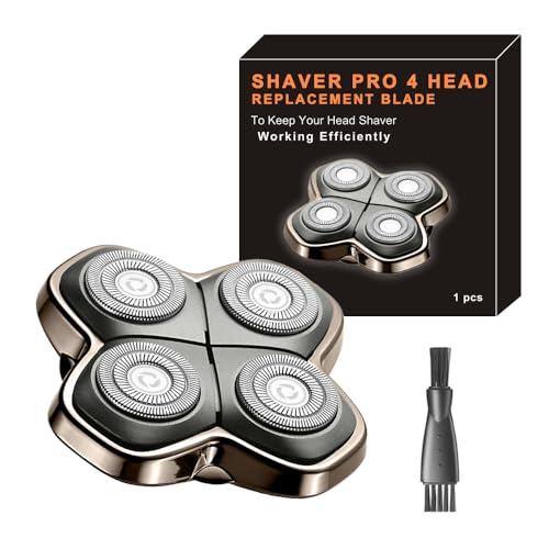 TRAH Shaver PRO 4 Head Replacement Blade Compatible with Skull Shaver Pit-bull Pro - for Pit-bull Silver Gold PRO SX5 & Palm MX5 & Butter-fly Kiss Pro - Bald Men Electric Shavers Accessories
