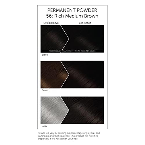 Bigen Powder Hair Color #56 Rich Medium Brown 0.21oz (3 Pack)