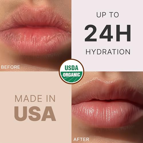 USDA Organic Lip Balm - USA Made with Natural Ingredients - 12-Pack (6 flavors) ? Beeswax, Coconut Oil, Vitamin E ? Moisturizing Chapstick for Dry, Cracked Lips ? Lip Care Gift Set