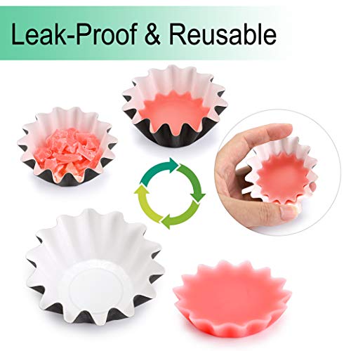 JUXYES Pack of 100 Reusable Wax Melt Warmer Liners Tray, Leakproof Wax Liners Tray for Electric Wax Warmers, Plug in Warmers, Candle Warmer, Wax Melter and Wax Burner