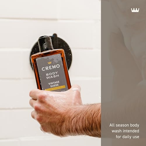 Cremo Rich-Lathering Vintage Suede Body Wash for Men,A Vintage Suede with Notes of White Moss and Rich Amber,32 Fl Oz,(Pack of 2)