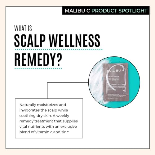 Malibu C Scalp Therapy Wellness Remedy ? Dry Scalp Treatment to Soothe and Moisturize Dry Skin with Vitamin C and Zinc Gluconate ? Restores Manageability