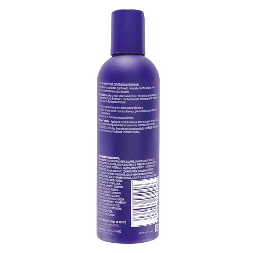 Clairol Professional Shimmer Lights Purple Shampoo| Neutralizes Brass & Yellow Tones | For Blonde, Silver, Gray & Highlighted Hair