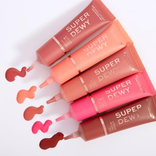 Revolution, Superdewy Liquid Blush, Richly Pigmented & Buildable, Blendable Formula, You Got Me Blushing, 0.5 fl oz