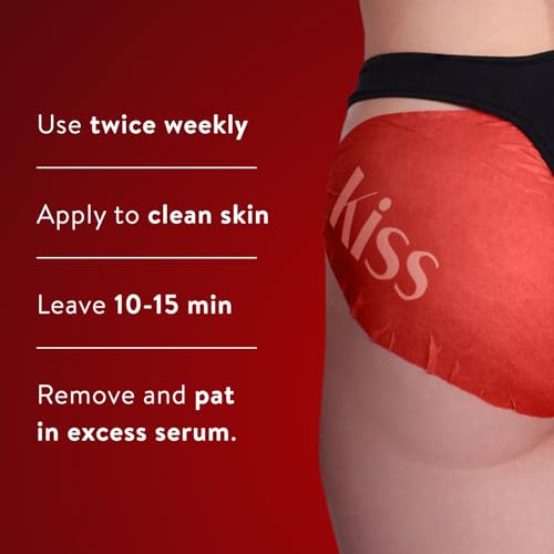 BAWDY Kiss It - Citrus Beauty Butt Mask - Illuminating + Rejuvenating - 2 Sheets, One for Each Cheek - Clean Beauty Mask for Your Butt (2 Sheets - Single Use)