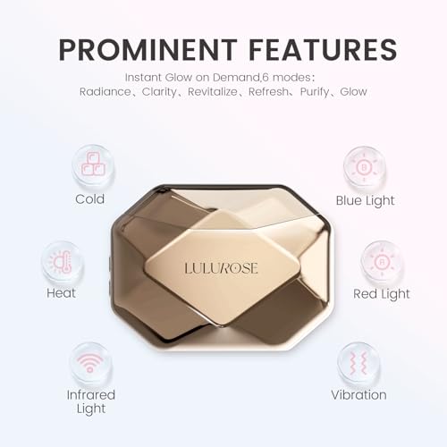 LULUROSE Facial Massager with Cold Heat Light Vibrating for Face,Facial Device with LED Display for Skin Care Wrinkles at Home Traveling,1500mAh