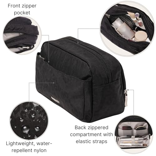 Pocket Cosmetic with Brush Organization - Lightweight 9.4¡±x5.5¡±x3.5¡± Makeup Bag - Travel Essentials Makeup Organizer