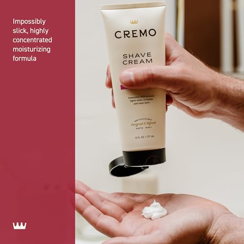 Cremo Shaving Cream Mens,Astonishingly Superior Ultra-Slick Shaving Cream for Men,Fights Nicks,Cuts And Razor Burn,6 Fl Oz,(Pack of 4)