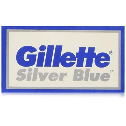 25 Silver Blue Double Edge Razor Blades Made in Russia by 7 O'clock