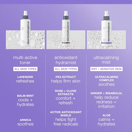 Dermalogica Ultracalming Mist, Facial Spray for Sensitive Skin with Aloe, Soothing and Hydrating - Quickly Relieves Inflammation and Discomfort, 6 Fl Oz