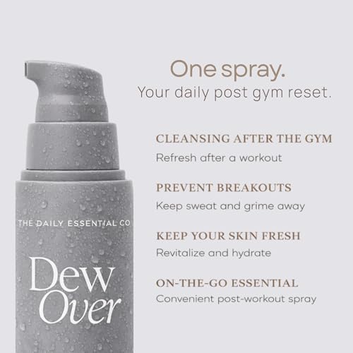 Post Gym Workout Face Spray Hypochlorous Acid Toner | Reduce Breakouts, Cleanser, Moisturizing Face Mist | Calm & Soothe Redness (The Daily Essential Co.)
