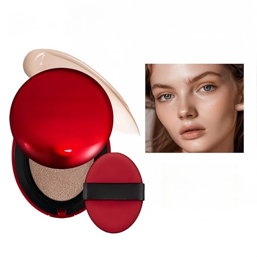 MAEPEOR Cushion Foundation 9 Colors Full Coverage Weightless Satin Glow Foundation Hydrating Long-Lasting Cushion BB Cream (Color 09)