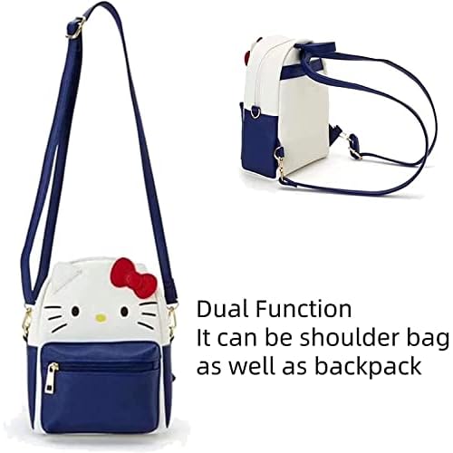 Anime Doll Cosplay Light Blue Bag Kawaii Mini Backpack Cute Back Pack Girl Handbag (Dark Blue)
