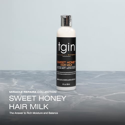 tgin Sweet Honey Hair Milk and Moisturizer for Natural, Dry, Curly, Wavy Hair - 8 Oz