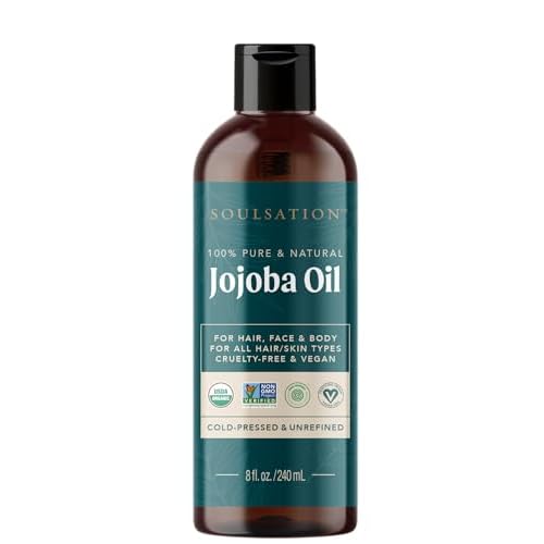 Organic Jojoba Oil for Skin, Hair & Face (8oz) | 100% Pure, Natural Cold Pressed - Hydrating Carrier Oil Hexane Free