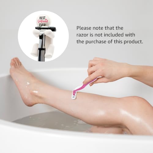 AGMDESIGN Best Girlfriend Ever Shower Razor Holder, Funny Girlfriend Bathroom Decor for Inside Shower, Gadgets Leg Razor Holder, Cute Valentine's Day Storage Hook Gifts for Women Couple Girlfriends